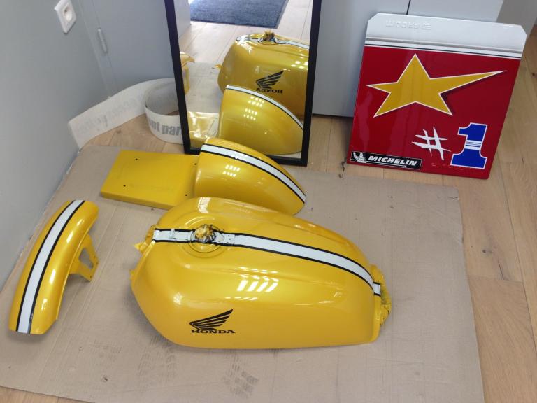 Mise en peinture pièces moto